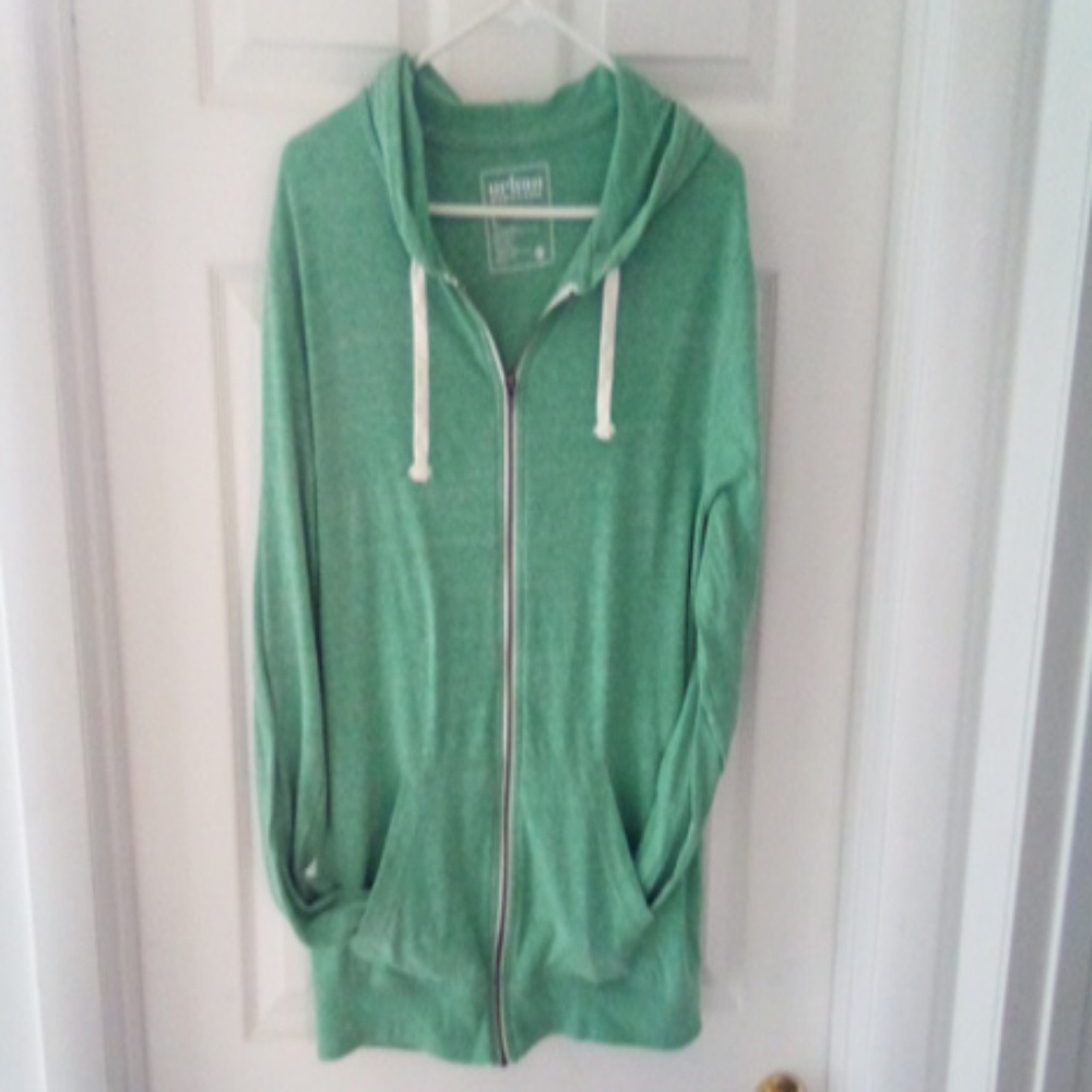 Lightweight hooded zip up sweatshirt